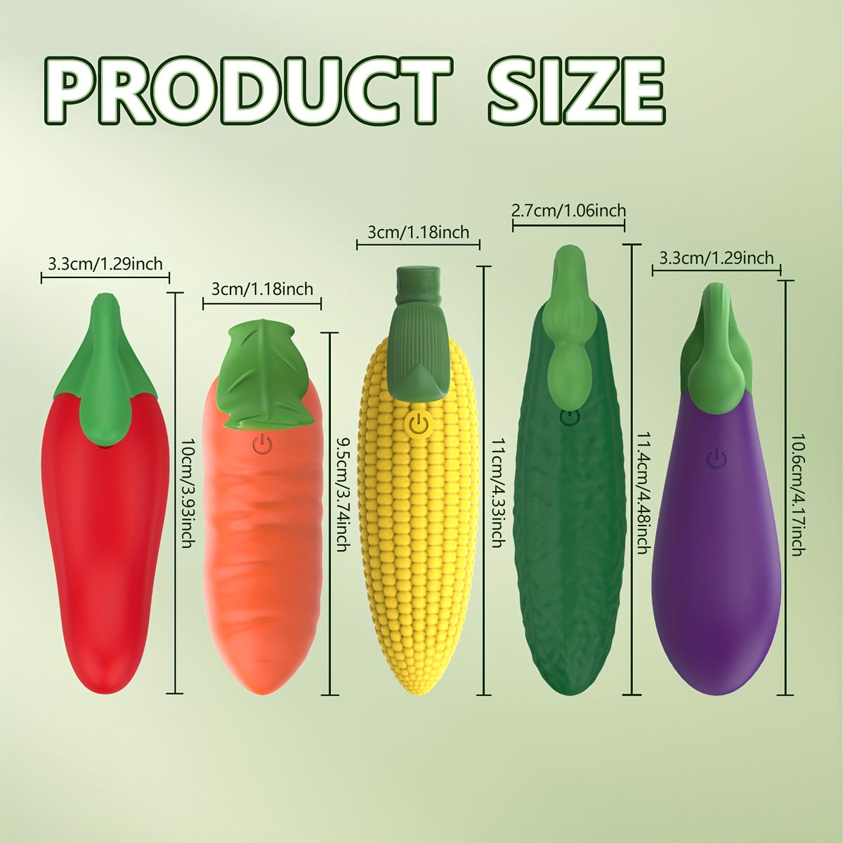 Ergonomic Vegetable-Shaped Vibrator