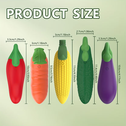 Ergonomic Vegetable-Shaped Vibrator