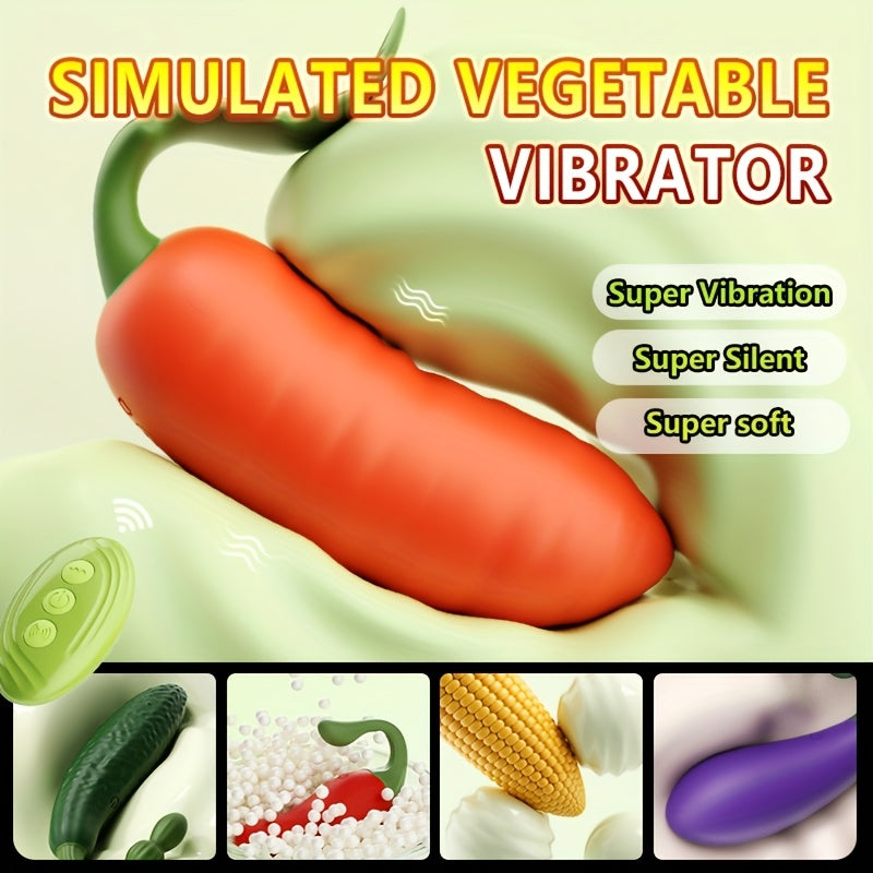 Ergonomic Vegetable-Shaped Vibrator