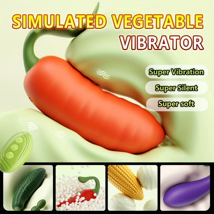Ergonomic Vegetable-Shaped Vibrator