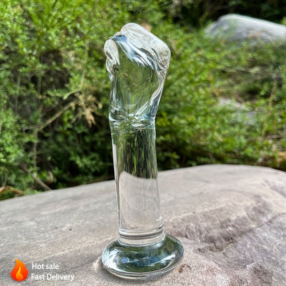 Hand-Shaped Glass Plug for Personal Pleasure