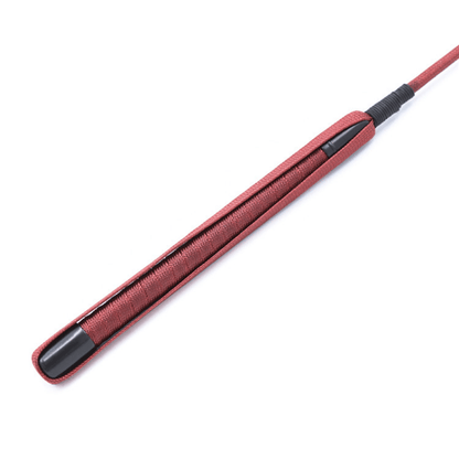 1pc Professional Equestrian Short Whip - Red Faux Leather with Black Grip, Anti-Slip Wrist Strap, Durable Horse Riding Crop for Training & Competitions, Equestrian Equipment, Sleek Design, Secure Grip Handle