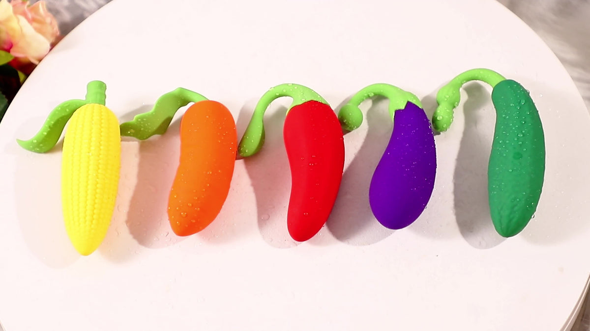 Ergonomic Vegetable-Shaped Vibrator