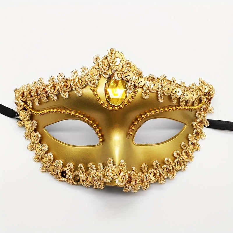 Rhinestone Venetian Princess Mask