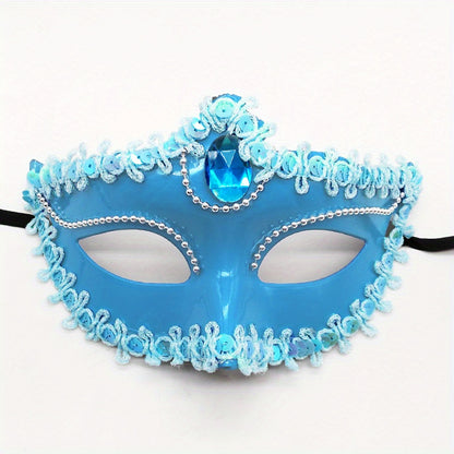 Rhinestone Princess Masquerade Mask 8-Pack