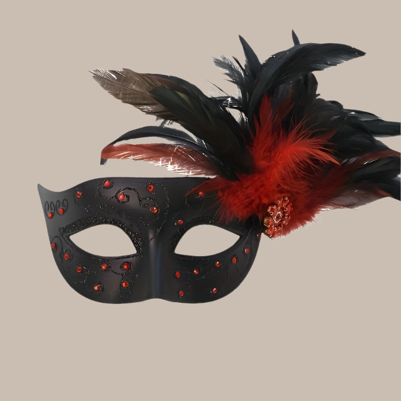 Feather Side Masquerade Eye Mask