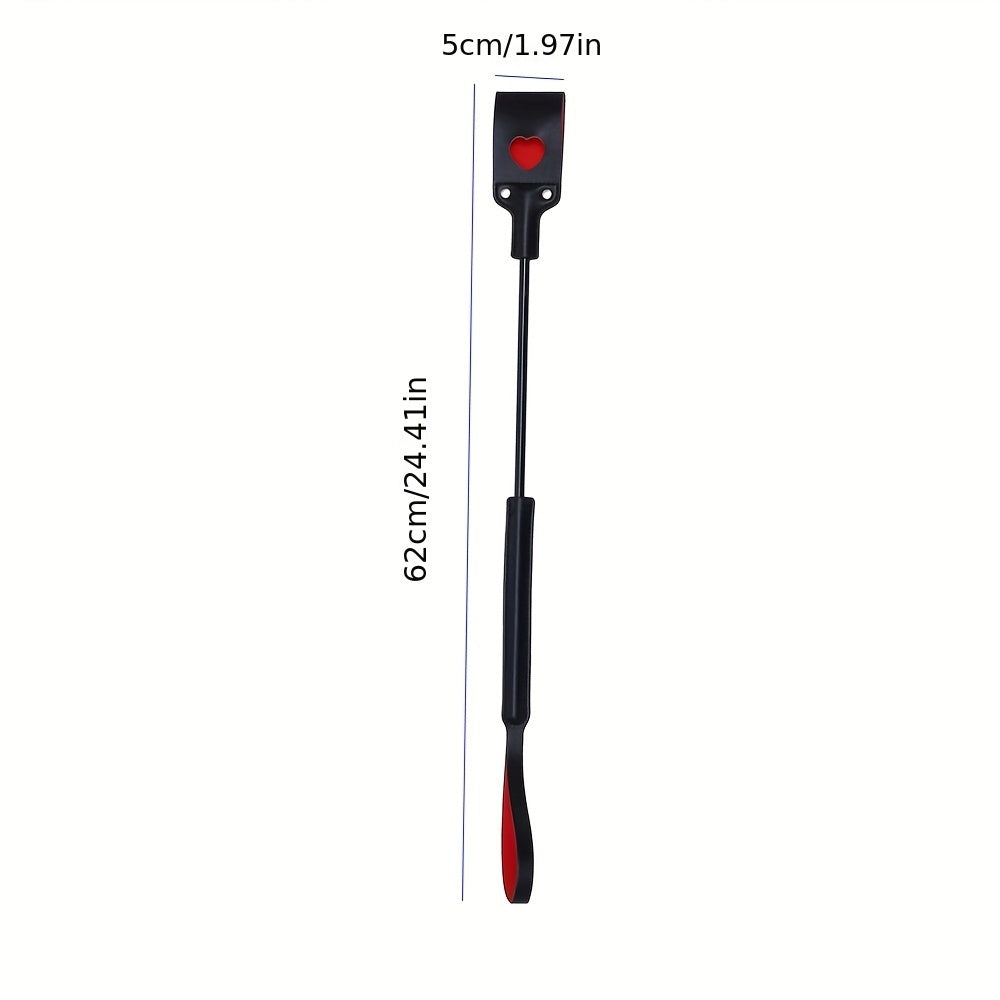 1pc Heart Whip, Sexy Double Hollow Heart Whip PU Leather Whip Spanking Paddle SM Training Tools Couples Flirting Props Adult Sex Toy Accessories