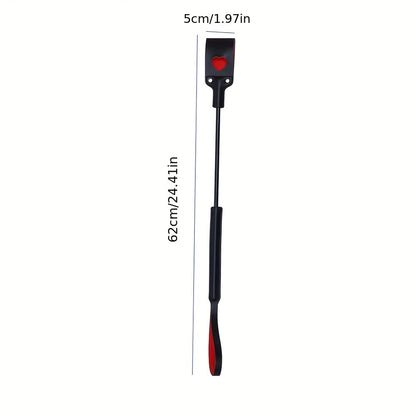 1pc Heart Whip, Sexy Double Hollow Heart Whip PU Leather Whip Spanking Paddle SM Training Tools Couples Flirting Props Adult Sex Toy Accessories