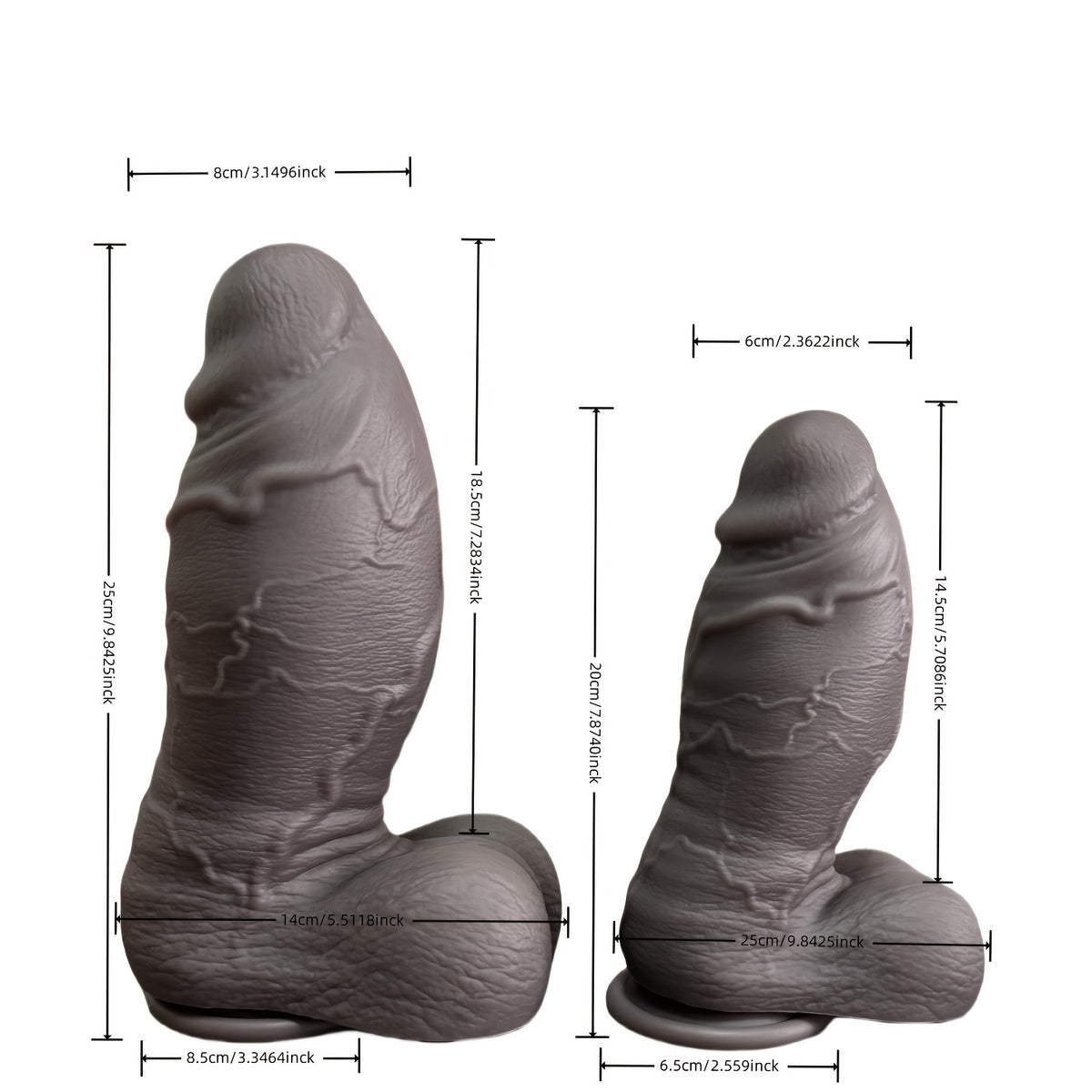 Thick 24 cm Premium Silicone Wand – 2 Colors & Sizes