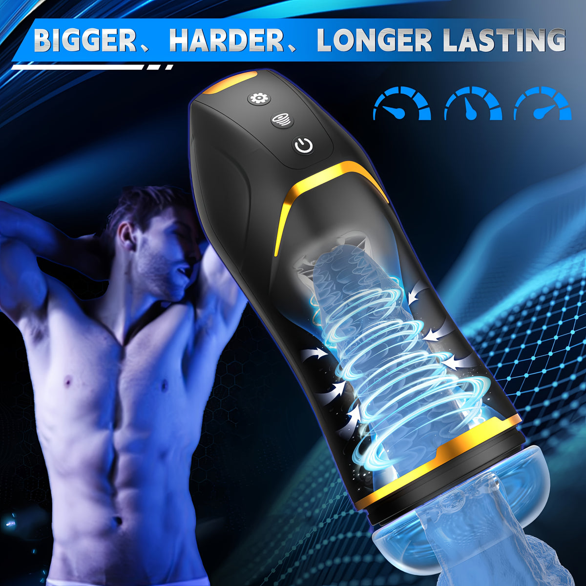 Automatic Male Stroker Cup — 10 Vibration 5 Suction Modes