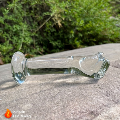 Hand-Shaped Glass Plug for Personal Pleasure
