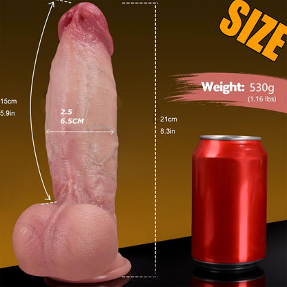 Dual-Density Real-Skin Texture Silicone Wand