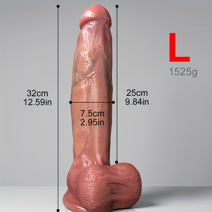 Huge 32 cm Natural-Tone Silicone Wand – S, M & L