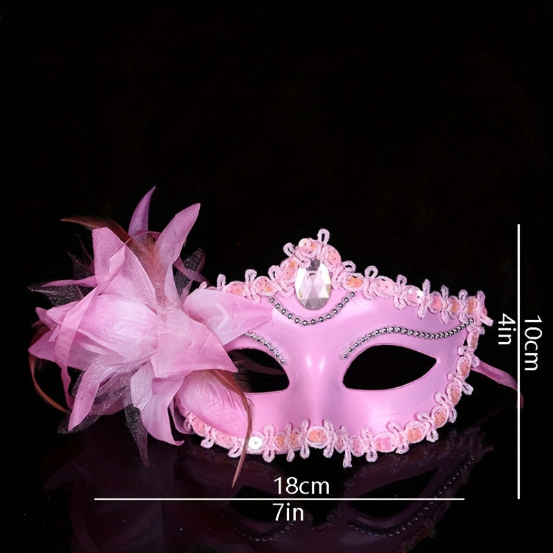 Lily Flower Prom Masquerade Mask