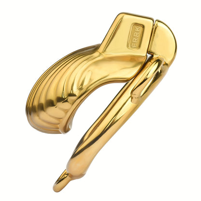 Golden Luxury Metal Chastity Cage