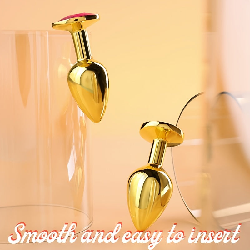 Golden Anal Dildo Adult Sex Toys, Mini Dildos Anal Sex Toys for Men And Women, Jewelry Anal Toys Adult Sex Toys, Sex Toys for Couples And Beginners, Steel Anal Dild Adult Toys Colorful