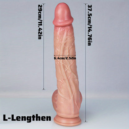 Super-Long Veined Silicone Wand – S to XL