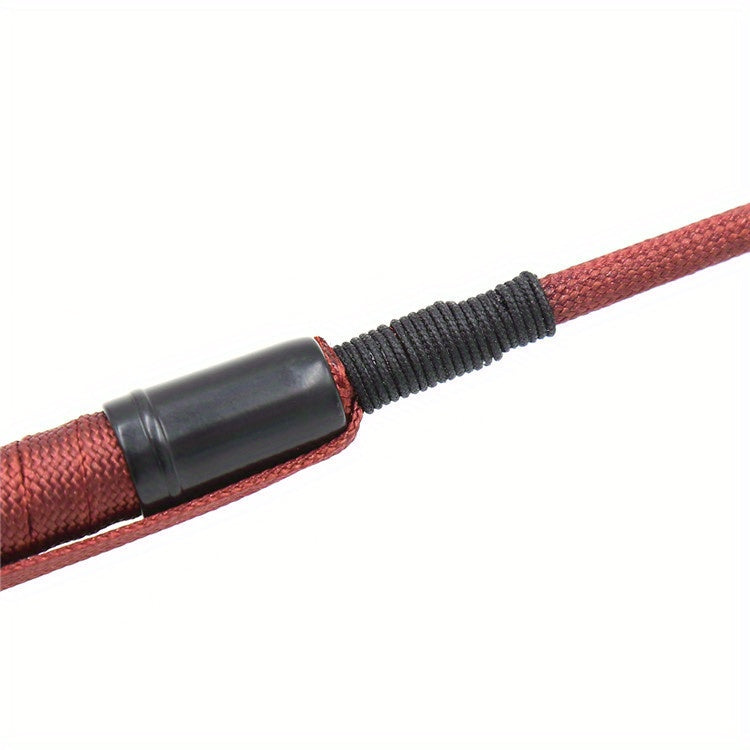 1pc Professional Equestrian Short Whip - Red Faux Leather with Black Grip, Anti-Slip Wrist Strap, Durable Horse Riding Crop for Training & Competitions, Equestrian Equipment, Sleek Design, Secure Grip Handle