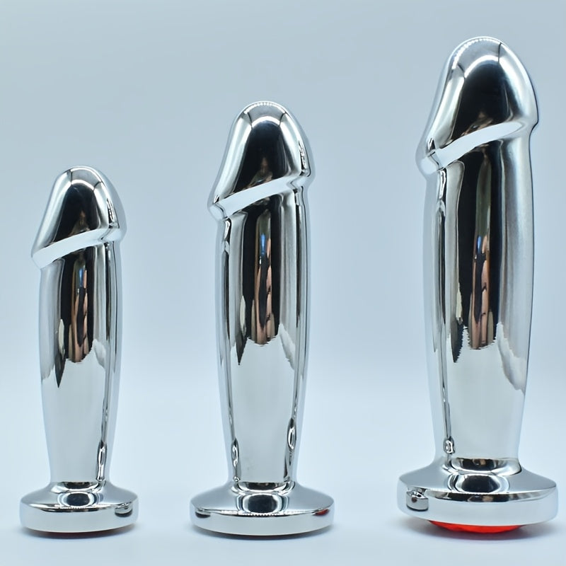 Metal Anal Plug Butt Plug BDSM for Men and Women with G-Spot Bead Dildo Double-Headed Anal Dilator Sex Toy