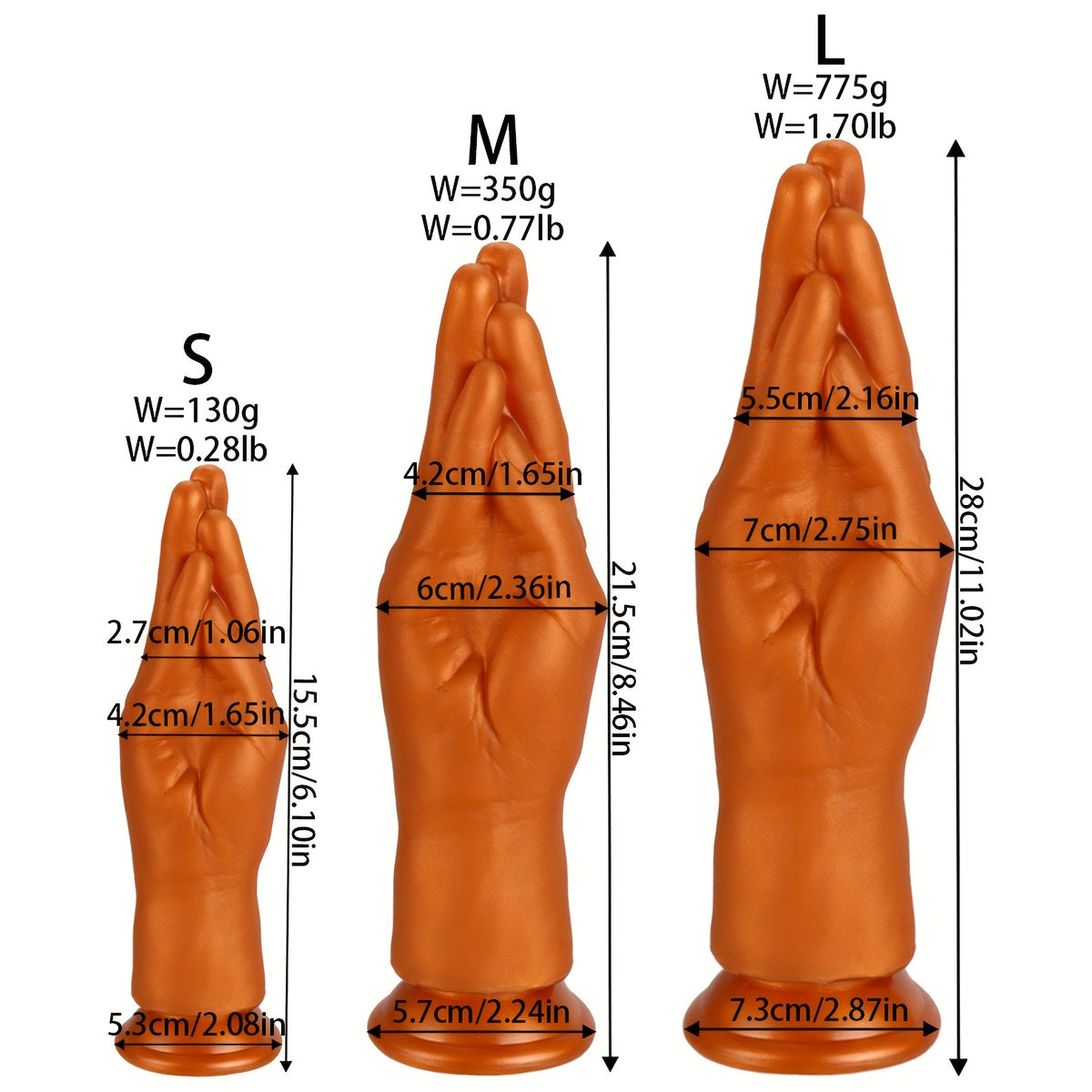 Realistic Hand-Shaped Dildo — Soft Liquid Silicone Fisting