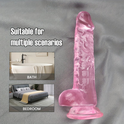Pink Transparent Dildo