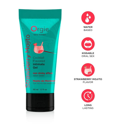 Lickable Love Lube – Strawberry Mojito Flavoured Lube 50ml
