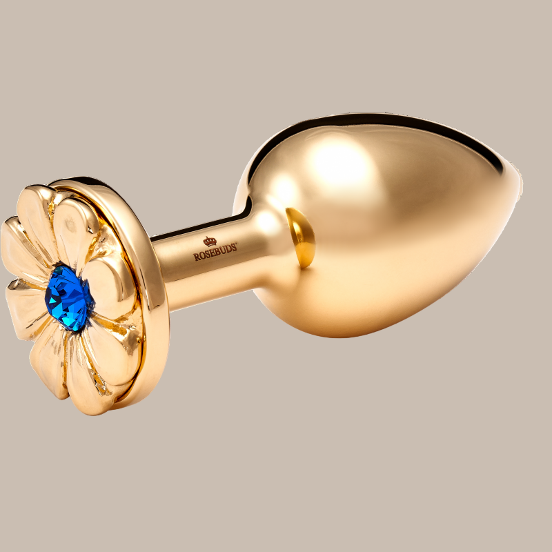 Premium Gold Daisy Anal Plug